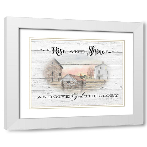 Rise and Shine White Modern Wood Framed Art Print with Double Matting by Jacobs, Billy
