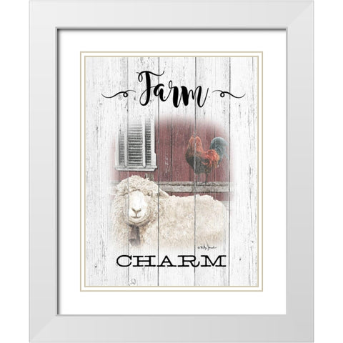 Farm Charm White Modern Wood Framed Art Print with Double Matting by Jacobs, Billy