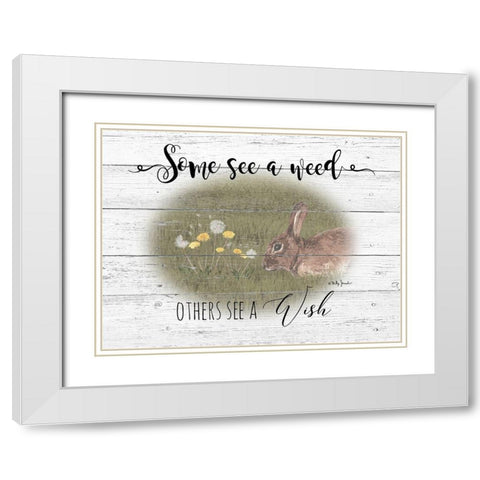 Some See A Weed White Modern Wood Framed Art Print with Double Matting by Jacobs, Billy