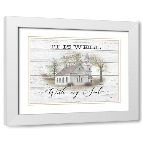 It is Well White Modern Wood Framed Art Print with Double Matting by Jacobs, Billy