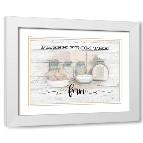 Fresh From the Farm White Modern Wood Framed Art Print with Double Matting by Jacobs, Billy
