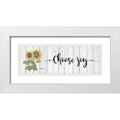 Choose Joy White Modern Wood Framed Art Print with Double Matting by Jacobs, Billy