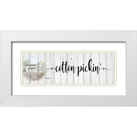 Cotton Pickin White Modern Wood Framed Art Print with Double Matting by Jacobs, Billy
