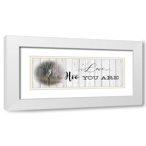 Love Hoo You Are White Modern Wood Framed Art Print with Double Matting by Jacobs, Billy