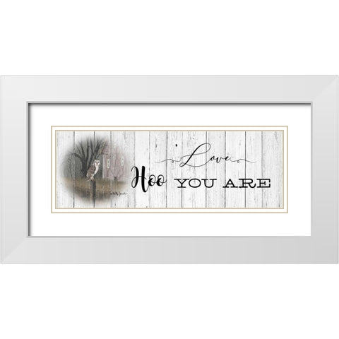 Love Hoo You Are White Modern Wood Framed Art Print with Double Matting by Jacobs, Billy