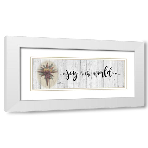 Joy to the World II White Modern Wood Framed Art Print with Double Matting by Jacobs, Billy