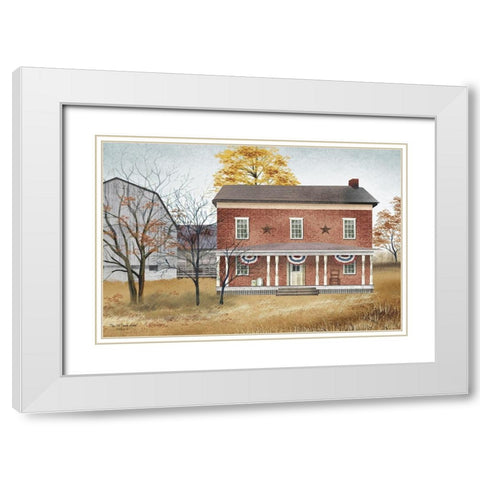 The Old Tavern House      White Modern Wood Framed Art Print with Double Matting by Jacobs, Billy