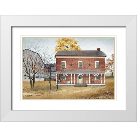 The Old Tavern House      White Modern Wood Framed Art Print with Double Matting by Jacobs, Billy