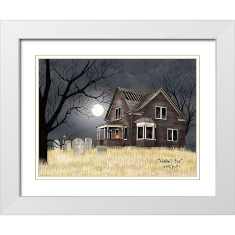 Hallows Eve White Modern Wood Framed Art Print with Double Matting by Jacobs, Billy