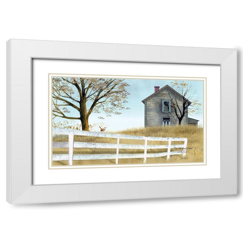 Old Grey House White Modern Wood Framed Art Print with Double Matting by Jacobs, Billy