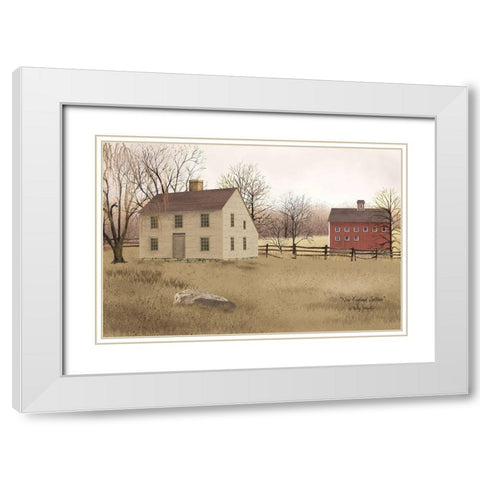 New England Saltbox     White Modern Wood Framed Art Print with Double Matting by Jacobs, Billy