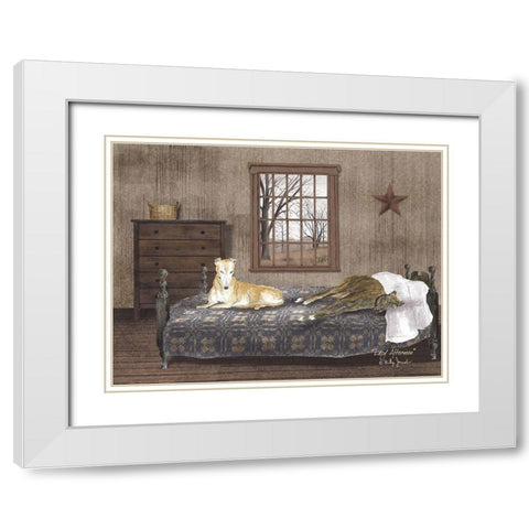 Lazy Afternoon White Modern Wood Framed Art Print with Double Matting by Jacobs, Billy