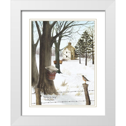 Waiting for Spring White Modern Wood Framed Art Print with Double Matting by Jacobs, Billy