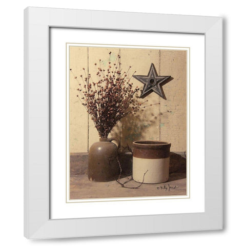 Crocks and Star White Modern Wood Framed Art Print with Double Matting by Jacobs, Billy