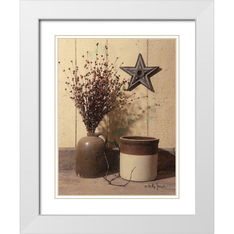 Crocks and Star White Modern Wood Framed Art Print with Double Matting by Jacobs, Billy
