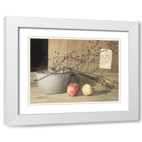 Count Your Blessings White Modern Wood Framed Art Print with Double Matting by Jacobs, Billy