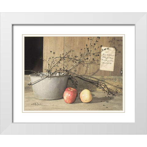 Count Your Blessings White Modern Wood Framed Art Print with Double Matting by Jacobs, Billy