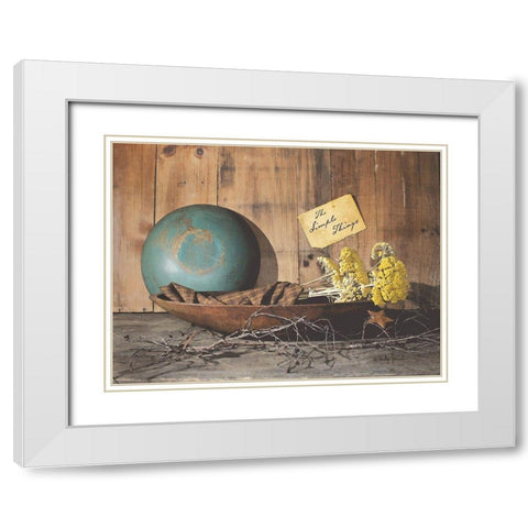 The Simple Things   White Modern Wood Framed Art Print with Double Matting by Jacobs, Billy