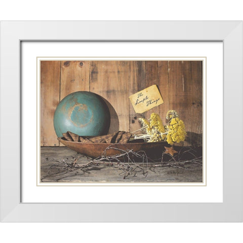 The Simple Things   White Modern Wood Framed Art Print with Double Matting by Jacobs, Billy