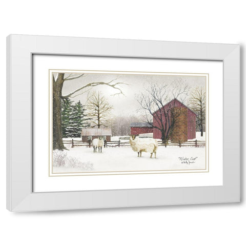 Winter Coat White Modern Wood Framed Art Print with Double Matting by Jacobs, Billy