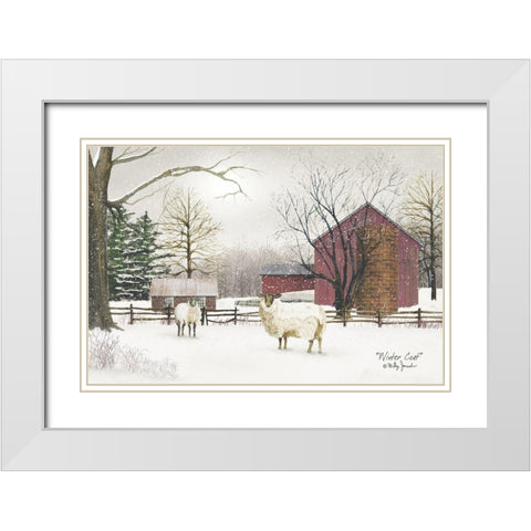 Winter Coat White Modern Wood Framed Art Print with Double Matting by Jacobs, Billy