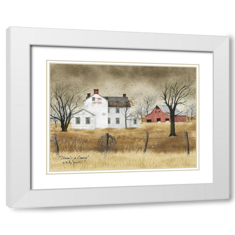 Storms a Comin White Modern Wood Framed Art Print with Double Matting by Jacobs, Billy