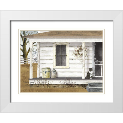 Standing Guard White Modern Wood Framed Art Print with Double Matting by Jacobs, Billy