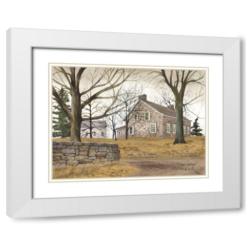 Stone Cottage White Modern Wood Framed Art Print with Double Matting by Jacobs, Billy