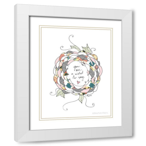 Whimsical Wish Quote      White Modern Wood Framed Art Print with Double Matting by Bluebird Barn