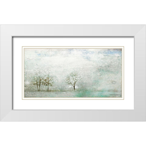 Light Winter Landscape White Modern Wood Framed Art Print with Double Matting by Bluebird Barn