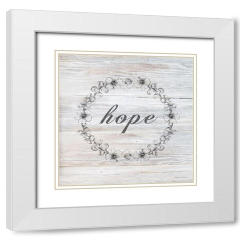 Hope    White Modern Wood Framed Art Print with Double Matting by Bluebird Barn