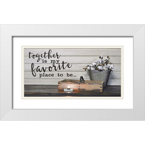 Together White Modern Wood Framed Art Print with Double Matting by Boyer, Susie