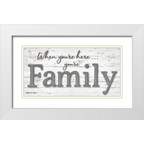 You are Family White Modern Wood Framed Art Print with Double Matting by Boyer, Susie