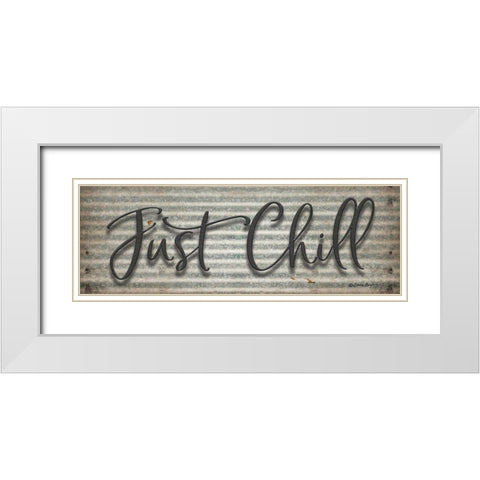 Just Chill White Modern Wood Framed Art Print with Double Matting by Boyer, Susie
