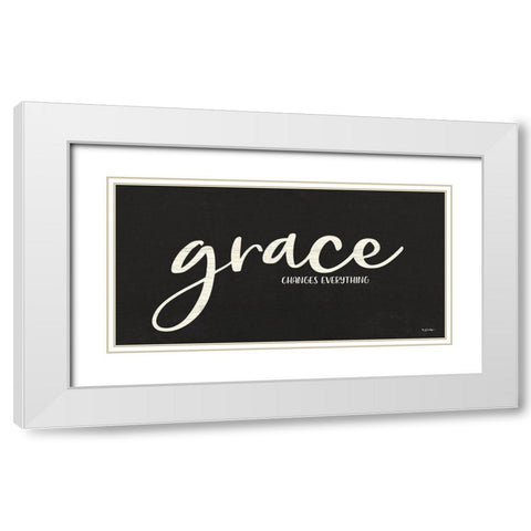 Grace White Modern Wood Framed Art Print with Double Matting by Boyer, Susie