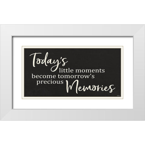 Todays Little Moments White Modern Wood Framed Art Print with Double Matting by Boyer, Susie