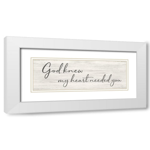God Knew White Modern Wood Framed Art Print with Double Matting by Boyer, Susie