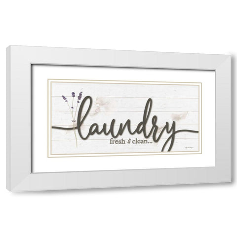Laundry Fresh And Clean White Modern Wood Framed Art Print with Double Matting by Boyer, Susie