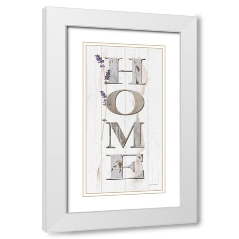 HOME White Modern Wood Framed Art Print with Double Matting by Boyer, Susie