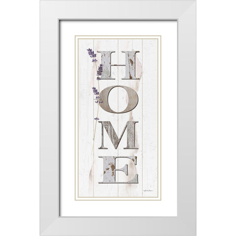 HOME White Modern Wood Framed Art Print with Double Matting by Boyer, Susie