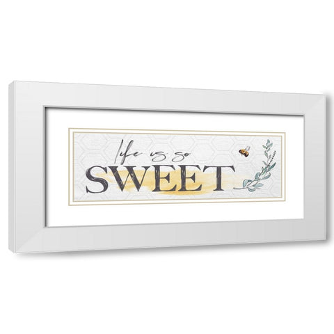 Life is So Sweet White Modern Wood Framed Art Print with Double Matting by Boyer, Susie