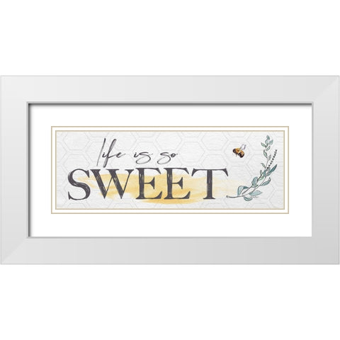 Life is So Sweet White Modern Wood Framed Art Print with Double Matting by Boyer, Susie