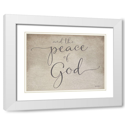 Peace of God White Modern Wood Framed Art Print with Double Matting by Boyer, Susie