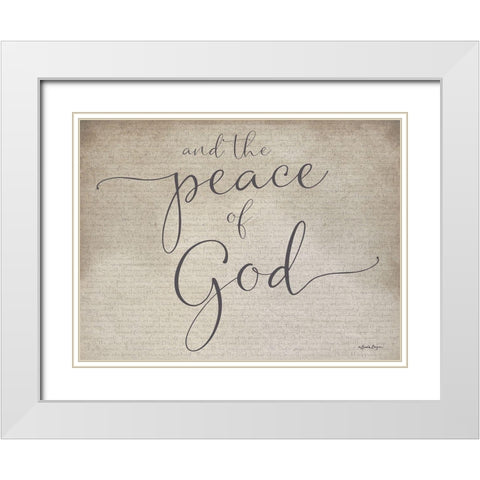 Peace of God White Modern Wood Framed Art Print with Double Matting by Boyer, Susie