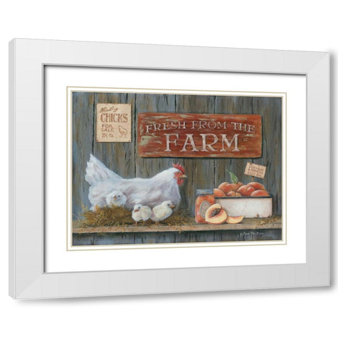 Fresh from the Farm White Modern Wood Framed Art Print with Double Matting by Britton, Pam