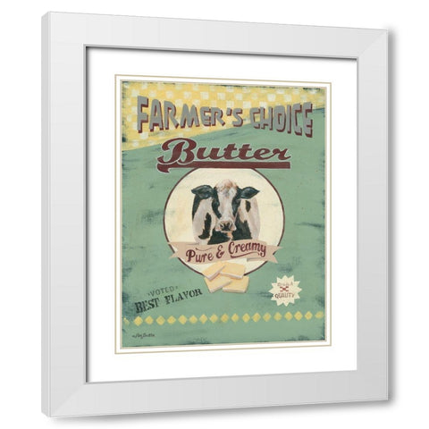 Farmers Choice Butter White Modern Wood Framed Art Print with Double Matting by Britton, Pam