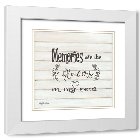 Memories White Modern Wood Framed Art Print with Double Matting by Britton, Pam