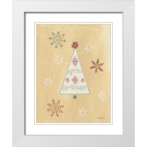 Holiday Cheer I White Modern Wood Framed Art Print with Double Matting by Britton, Pam