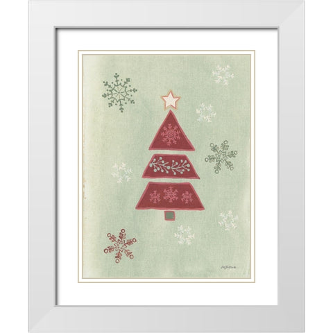 Holiday Cheer III White Modern Wood Framed Art Print with Double Matting by Britton, Pam