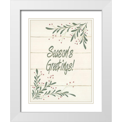 Holiday Fun I White Modern Wood Framed Art Print with Double Matting by Britton, Pam